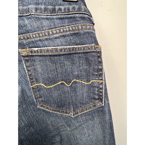 Red Engine Vintage Jeans Women's size 27 Cropped Dark Wash Denim Stretch Blue - Picture 10 of 11